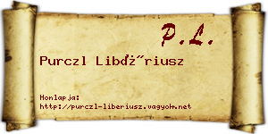 Purczl Libériusz névjegykártya